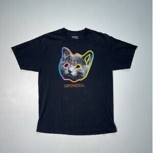 OFWGKTA Odd Future Tron Cat T-Shirt / Sz L / Tyler The Creator Indie Hip Hop
